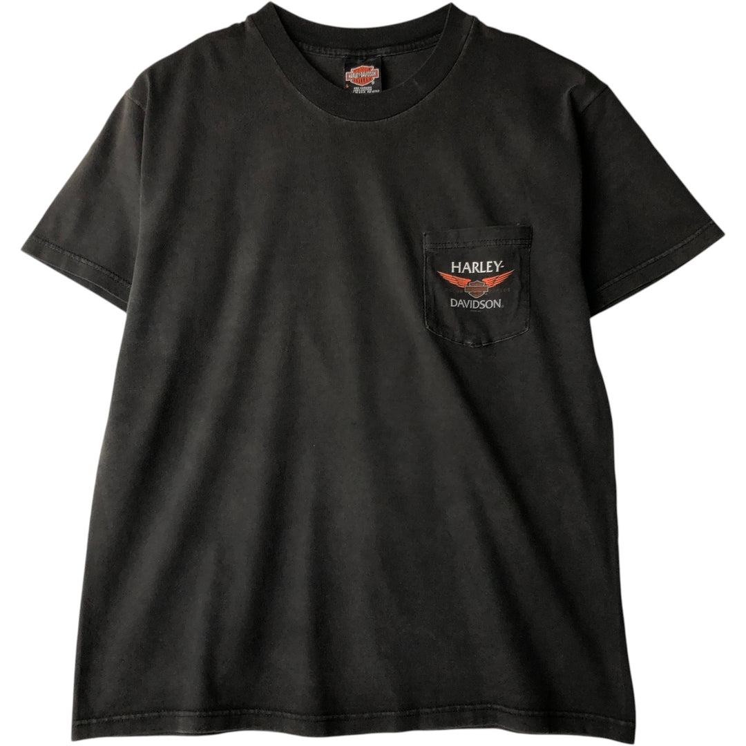 90'S Harley-Davidson Motorcycle Bike T-shirt Made in USA Men's L Vintage cotton black type Vintage Second Hand