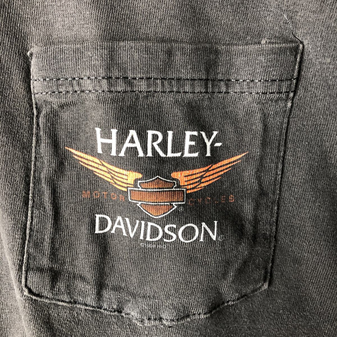 90'S Harley-Davidson Motorcycle Bike T-shirt Made in USA Men's L Vintage cotton black type Vintage Second Hand