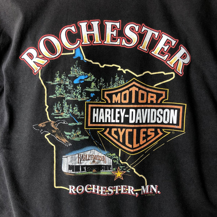 90'S Harley-Davidson Motorcycle Bike T-shirt Made in USA Men's L Vintage cotton black type Vintage Second Hand