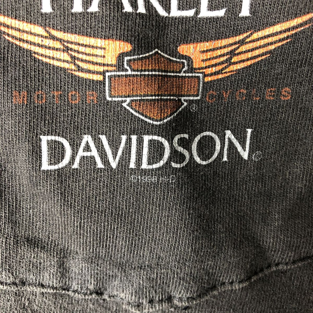 90'S Harley-Davidson Motorcycle Bike T-shirt Made in USA Men's L Vintage cotton black type Vintage Second Hand
