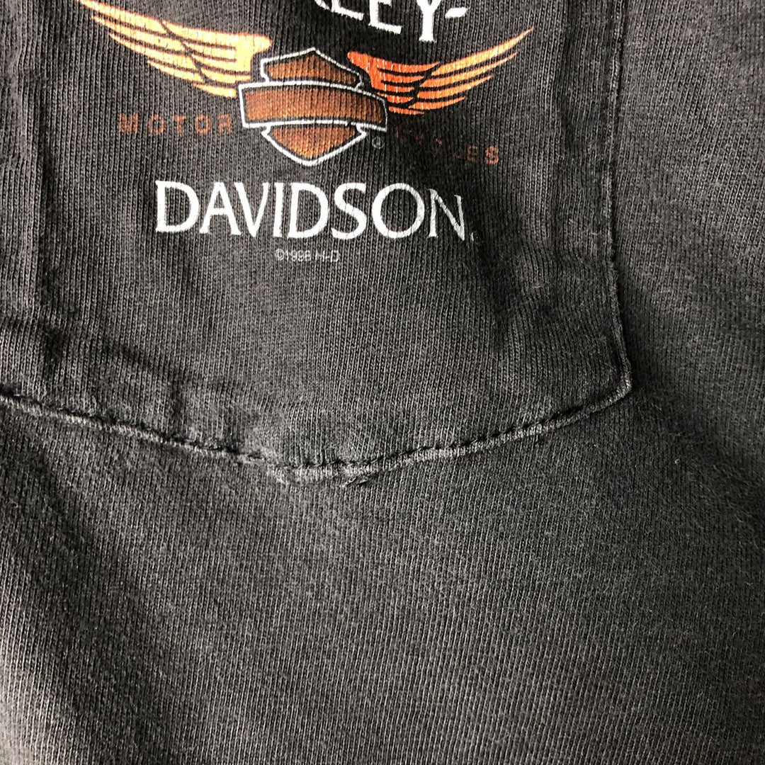 90'S Harley-Davidson Motorcycle Bike T-shirt Made in USA Men's L Vintage cotton black type Vintage Second Hand