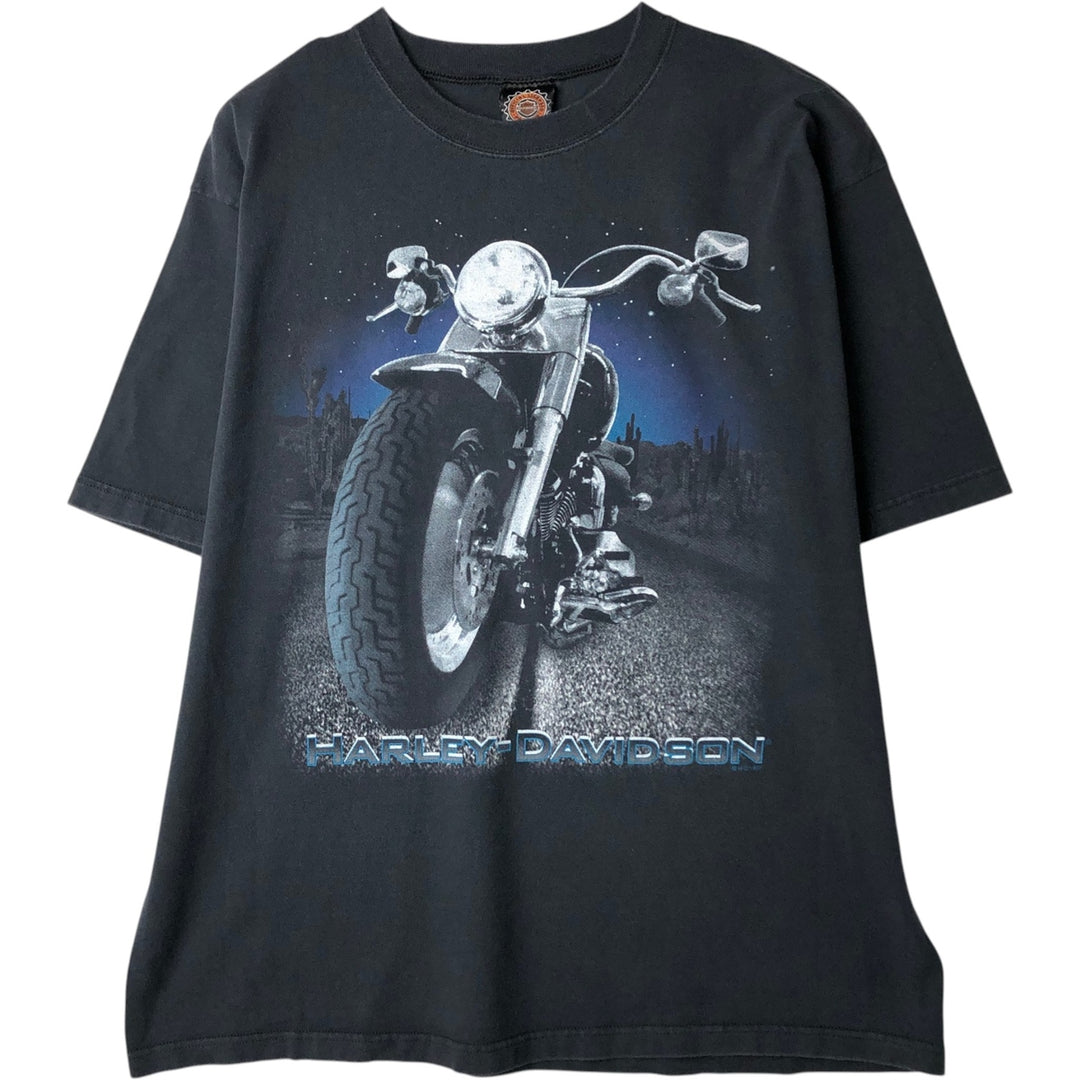 90'S Harley-Davidson Motorcycle Bike T-shirt Made in USA Men's XL Vintage cotton navy blue type Vintage Second Hand