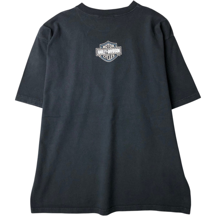 90'S Harley-Davidson Motorcycle Bike T-shirt Made in USA Men's XL Vintage cotton navy blue type Vintage Second Hand