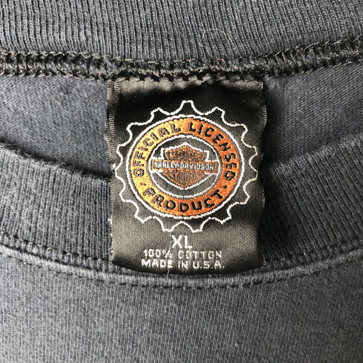 90'S Harley-Davidson Motorcycle Bike T-shirt Made in USA Men's XL Vintage cotton navy blue type Vintage Second Hand