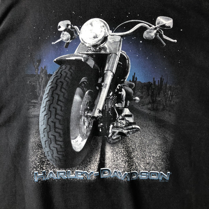 90'S Harley-Davidson Motorcycle Bike T-shirt Made in USA Men's XL Vintage cotton navy blue type Vintage Second Hand
