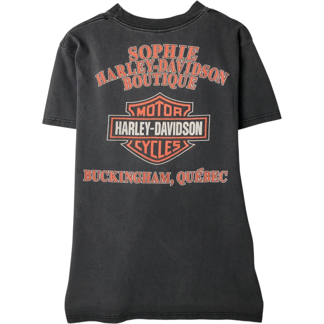 90'S Harley-Davidson Motorcycle Bike T-shirt Made in USA Men's M Vintage cotton black type Vintage Second Hand