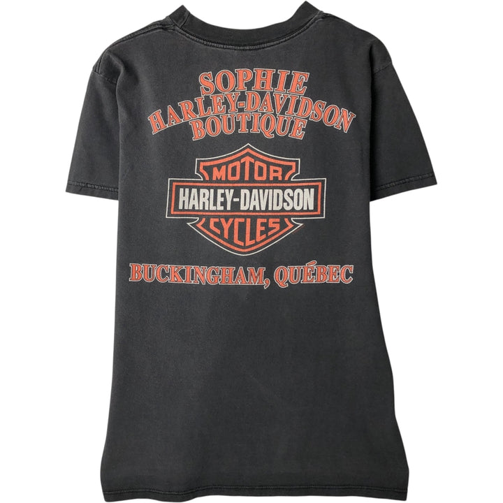 90'S Harley-Davidson Motorcycle Bike T-shirt Made in USA Men's M Vintage cotton black type Vintage Second Hand