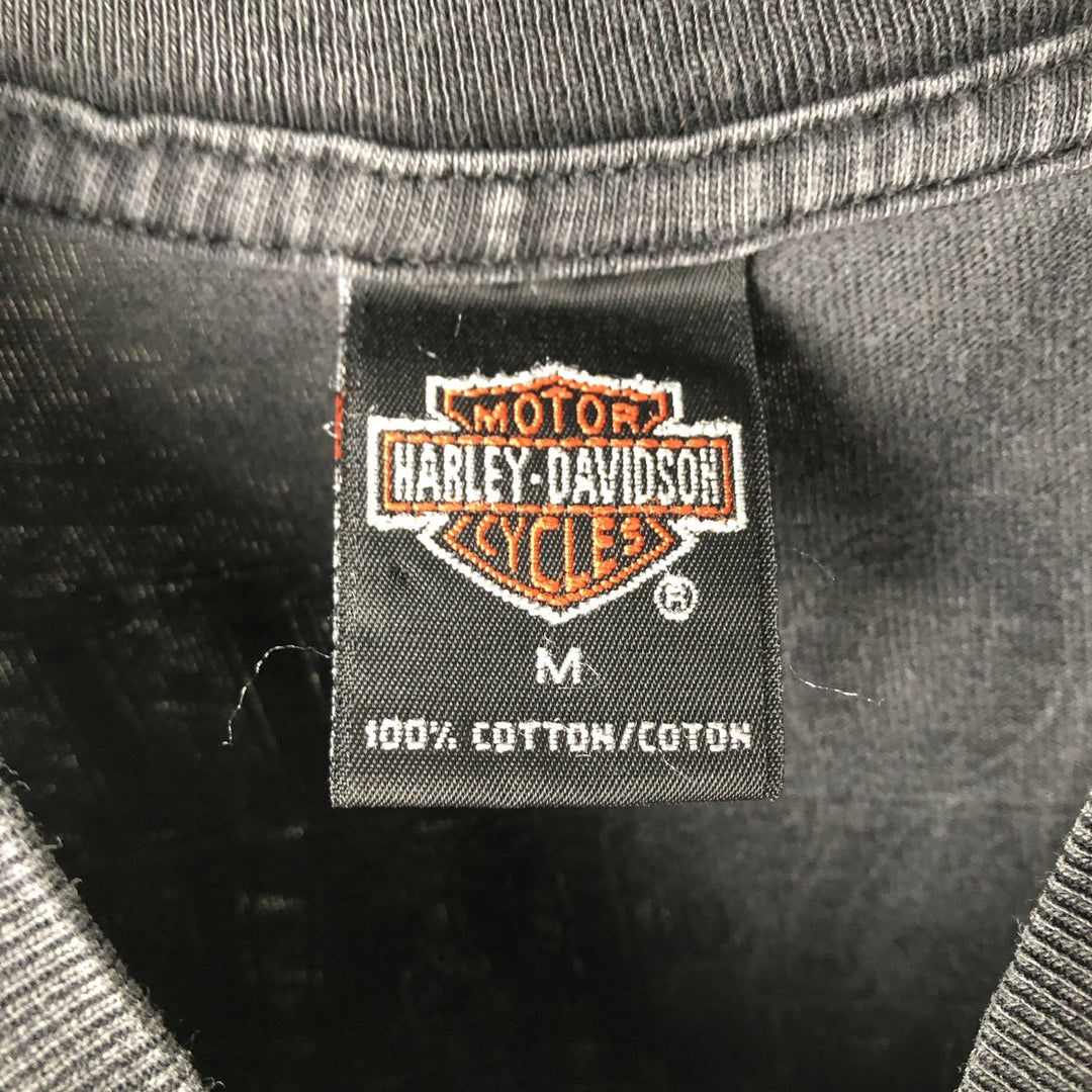 90'S Harley-Davidson Motorcycle Bike T-shirt Made in USA Men's M Vintage cotton black type Vintage Second Hand