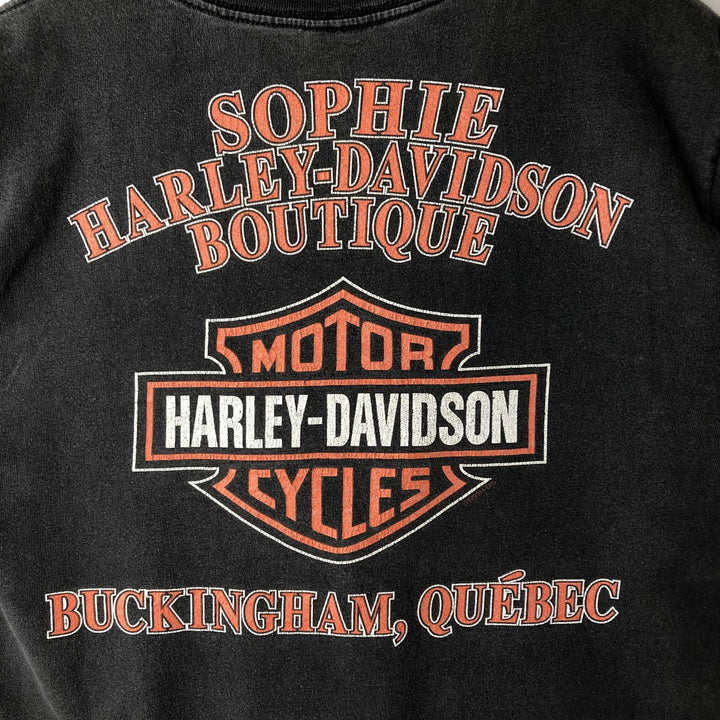 90'S Harley-Davidson Motorcycle Bike T-shirt Made in USA Men's M Vintage cotton black type Vintage Second Hand