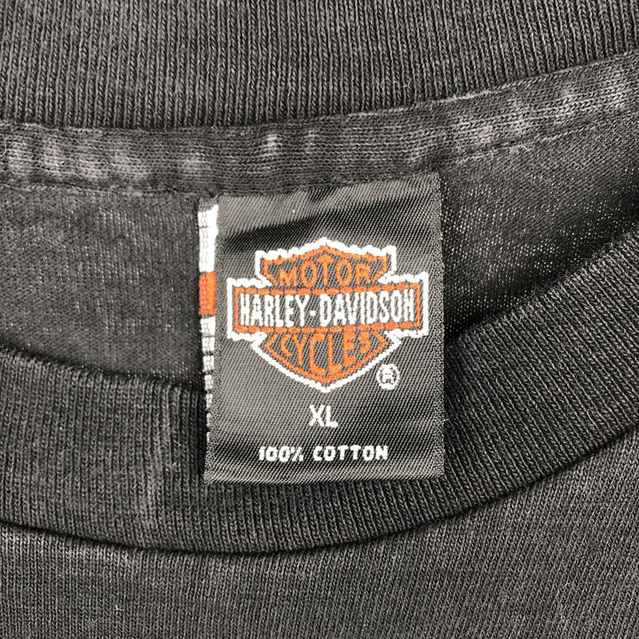 90'S Harley-Davidson Motorcycle Bike T-shirt Made in USA Men's XL Vintage cotton black type Vintage Second Hand
