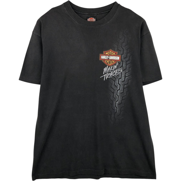 90'S Harley-Davidson Motorcycle Bike T-shirt Made in USA Men's XL Vintage cotton black type Vintage Second Hand