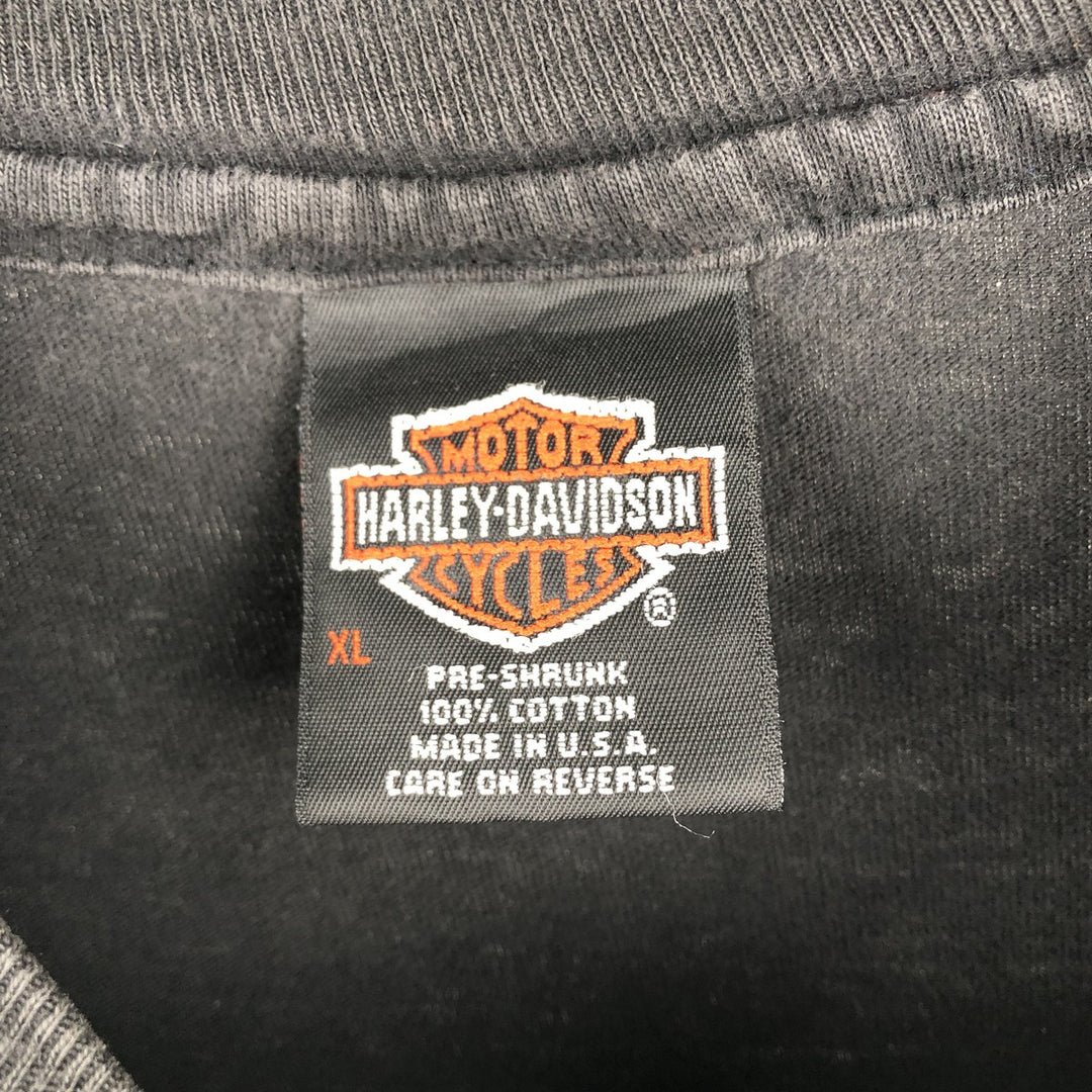 90'S Harley-Davidson Motorcycle Bike T-shirt Made in USA Men's XL Vintage cotton black type Vintage Second Hand