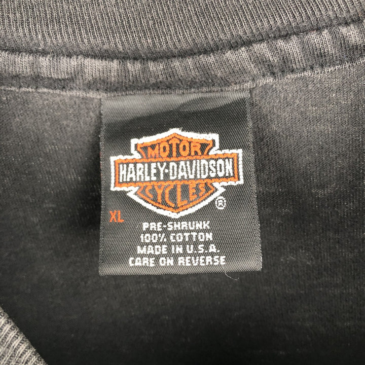 90'S Harley-Davidson Motorcycle Bike T-shirt Made in USA Men's XL Vintage cotton black type Vintage Second Hand