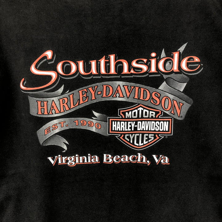 90'S Harley-Davidson Motorcycle Bike T-shirt Made in USA Men's XL Vintage cotton black type Vintage Second Hand