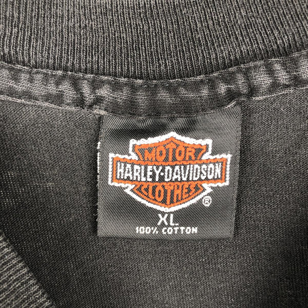 90'S Harley-Davidson Motorcycle Bike T-shirt Made in USA Men's XL Vintage cotton black type Vintage Second Hand