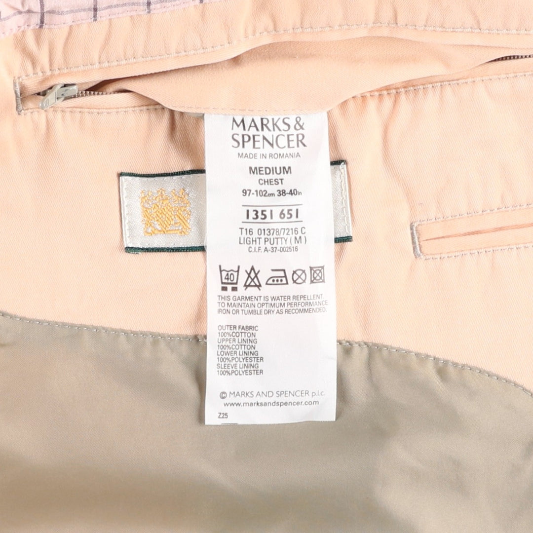 Marks and Spencer Swing Top Sports Jacket, Men's Size M (approx.) cotton pink type Vintage Second Hand