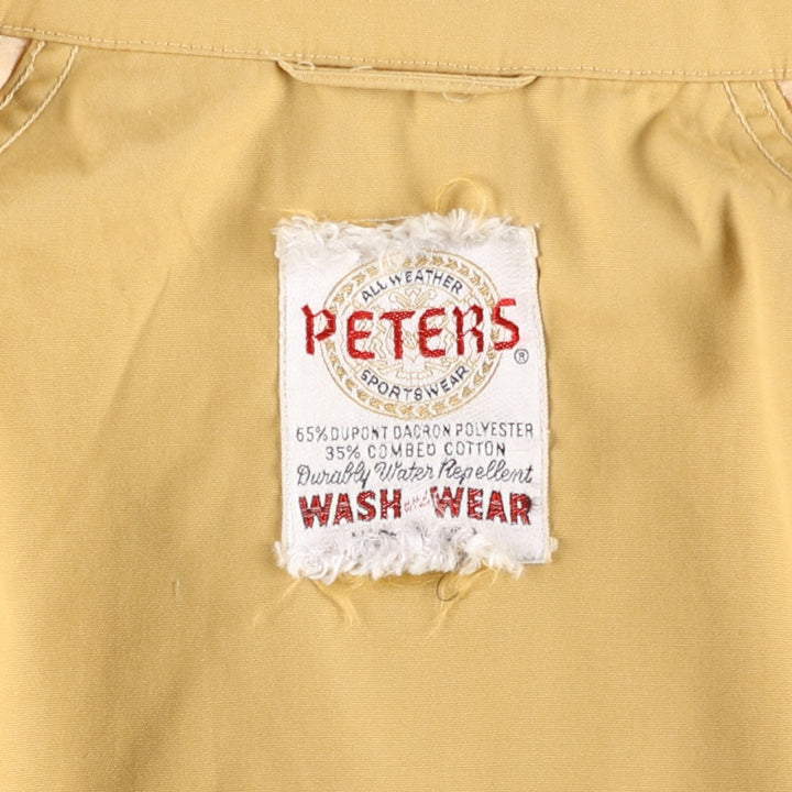 1960'S Peters Harrington Jacket Swing Top, Men's XL equivalent. polyester yellow type Vintage Second Hand