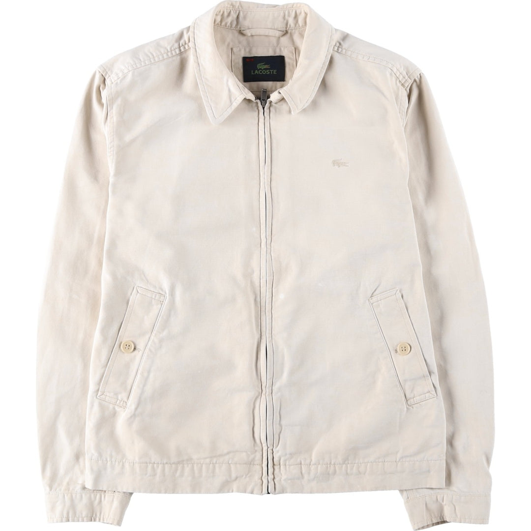 Lacoste Swing Top Sports Jacket, Men's XXL cotton ivory Vintage Second Hand
