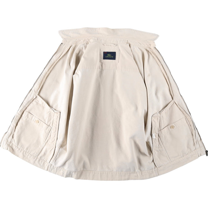 Lacoste Swing Top Sports Jacket, Men's XXL cotton ivory Vintage Second Hand
