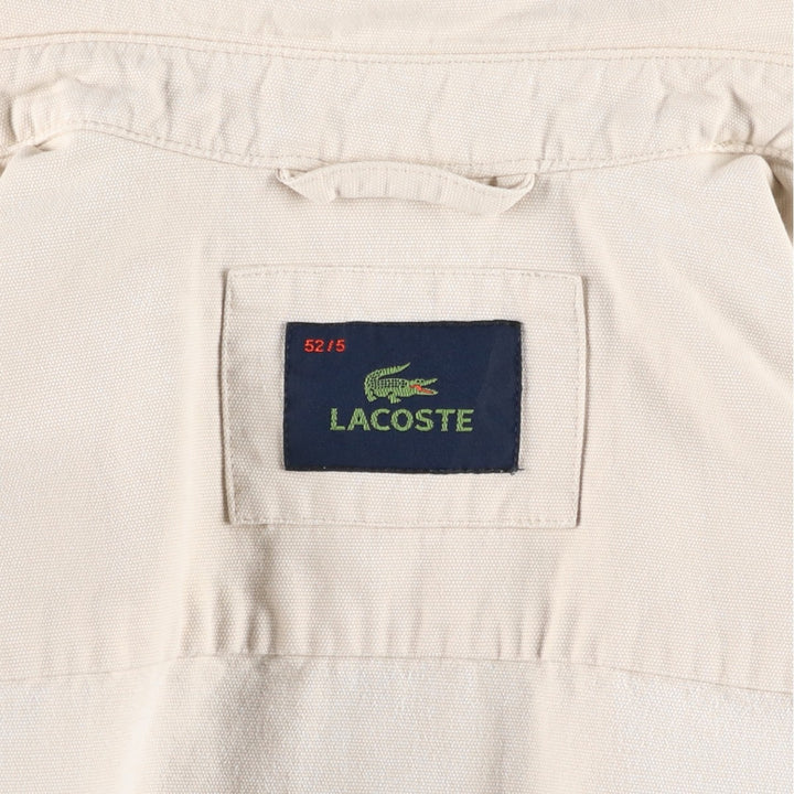 Lacoste Swing Top Sports Jacket, Men's XXL cotton ivory Vintage Second Hand