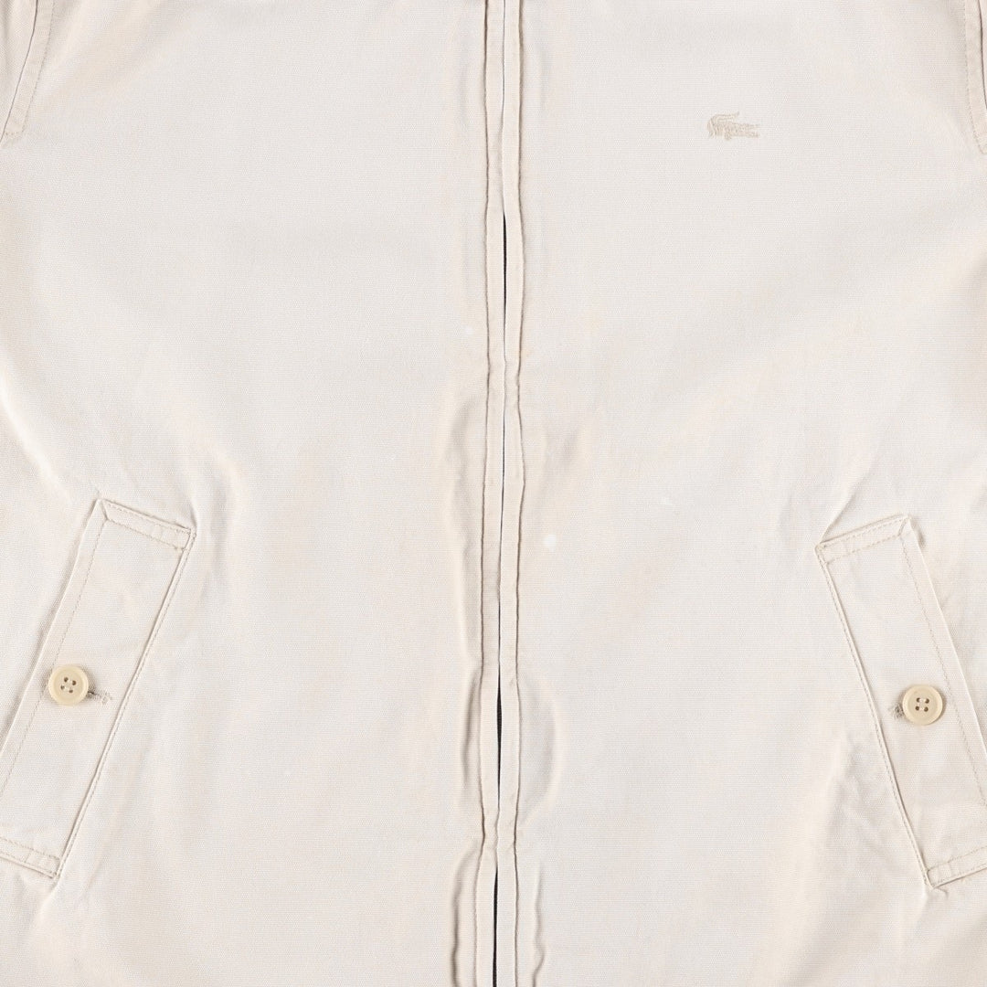 Lacoste Swing Top Sports Jacket, Men's XXL cotton ivory Vintage Second Hand