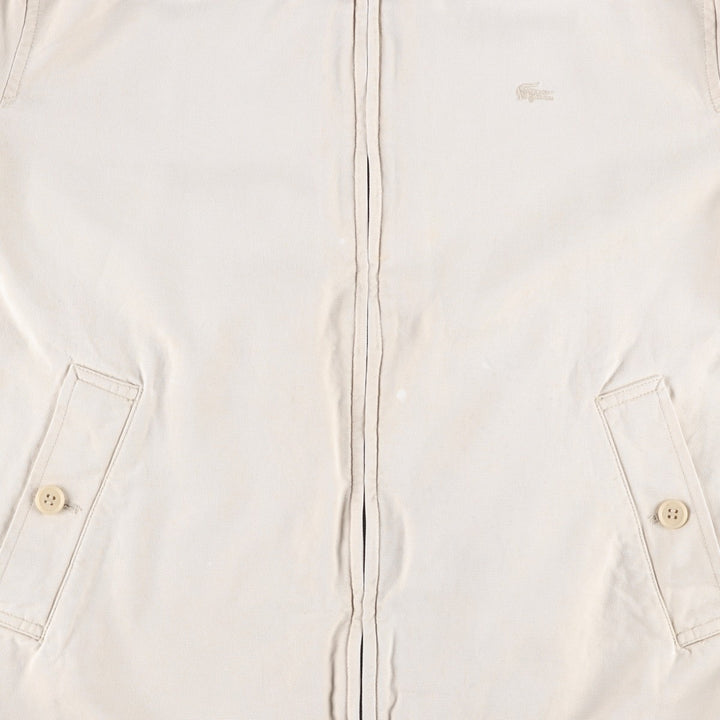 Lacoste Swing Top Sports Jacket, Men's XXL cotton ivory Vintage Second Hand