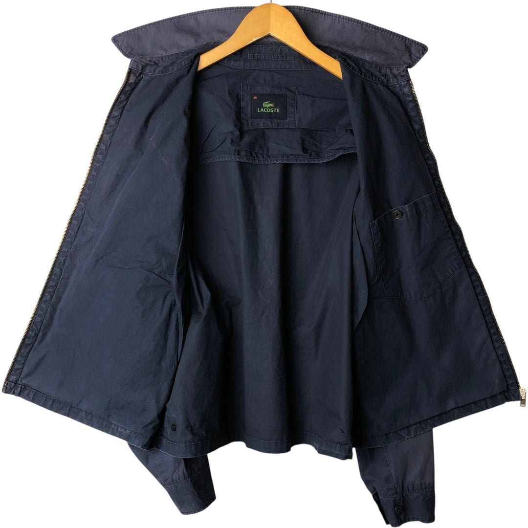 1990'S Lacoste Swing Top Sport Jacket, Size 56 (Men's XL equivalent), Vintage cotton navy blue type Vintage Second Hand