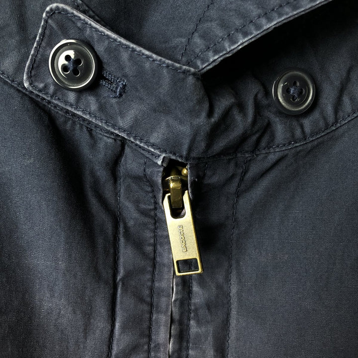 1990'S Lacoste Swing Top Sport Jacket, Size 56 (Men's XL equivalent), Vintage cotton navy blue type Vintage Second Hand