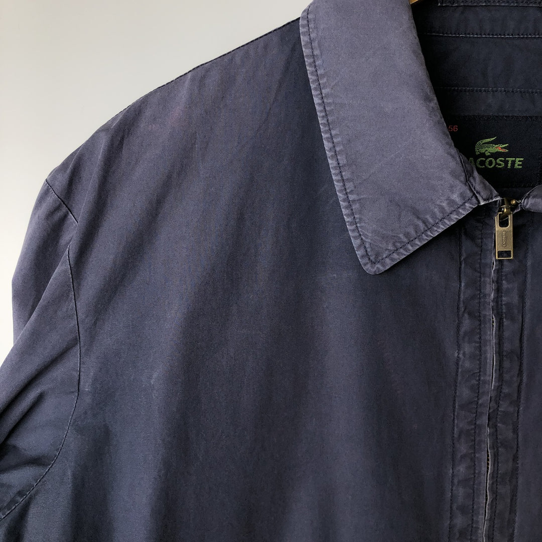 1990'S Lacoste Swing Top Sport Jacket, Size 56 (Men's XL equivalent), Vintage cotton navy blue type Vintage Second Hand
