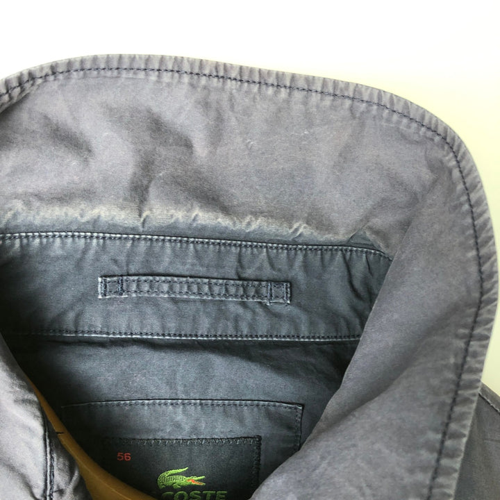 1990'S Lacoste Swing Top Sport Jacket, Size 56 (Men's XL equivalent), Vintage cotton navy blue type Vintage Second Hand