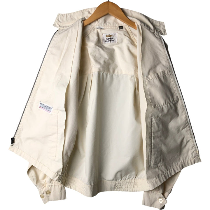 70s-80'S Lacoste IZOD Harrington Jacket Swing Top, Men's Size M (approx.) unclear unbleached Vintage Second Hand
