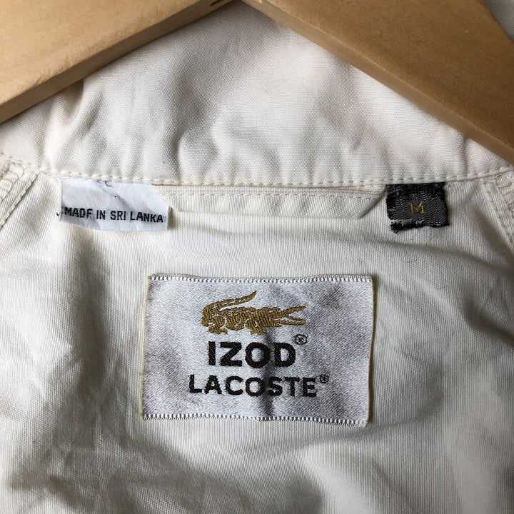 70s-80'S Lacoste IZOD Harrington Jacket Swing Top, Men's Size M (approx.) unclear unbleached Vintage Second Hand