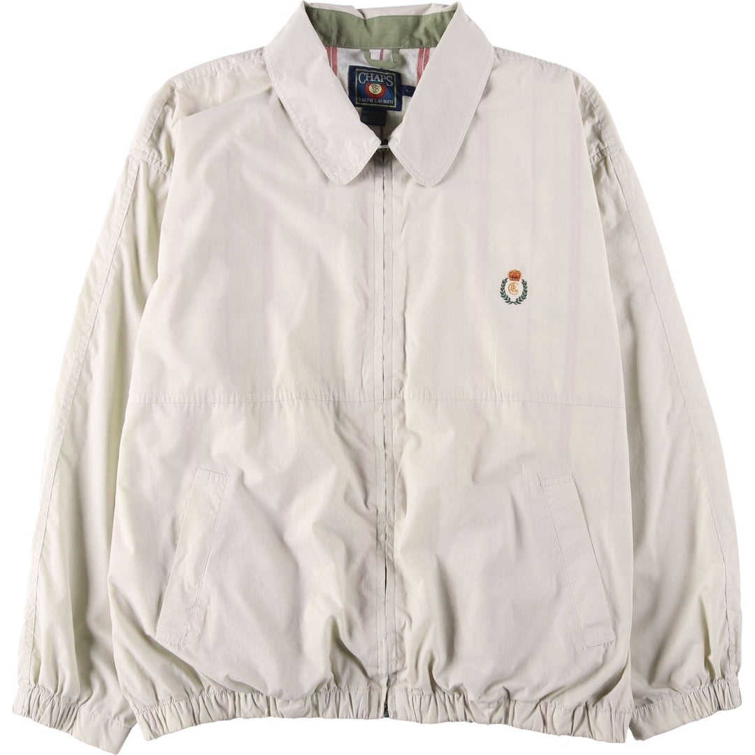 1980'S Ralph Lauren CHAPS Swing Top Sports Jacket, Men's Size L (approx.) polyester ivory Vintage Second Hand