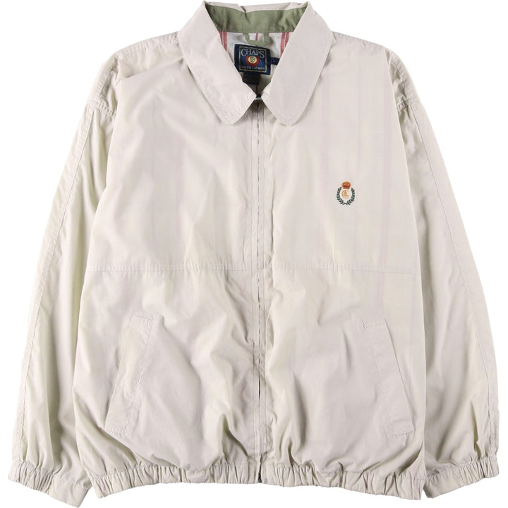 1980'S Ralph Lauren CHAPS Swing Top Sports Jacket, Men's Size L (approx.) polyester ivory Vintage Second Hand