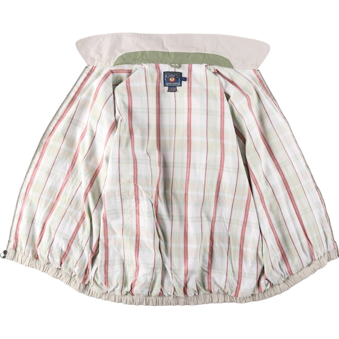 1980'S Ralph Lauren CHAPS Swing Top Sports Jacket, Men's Size L (approx.) polyester ivory Vintage Second Hand