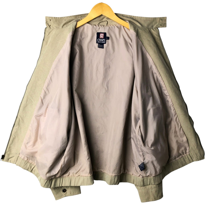 Ralph Lauren CHAPS Harrington Jacket Swing Top (Men's Size L) polyester Beige type Vintage Second Hand