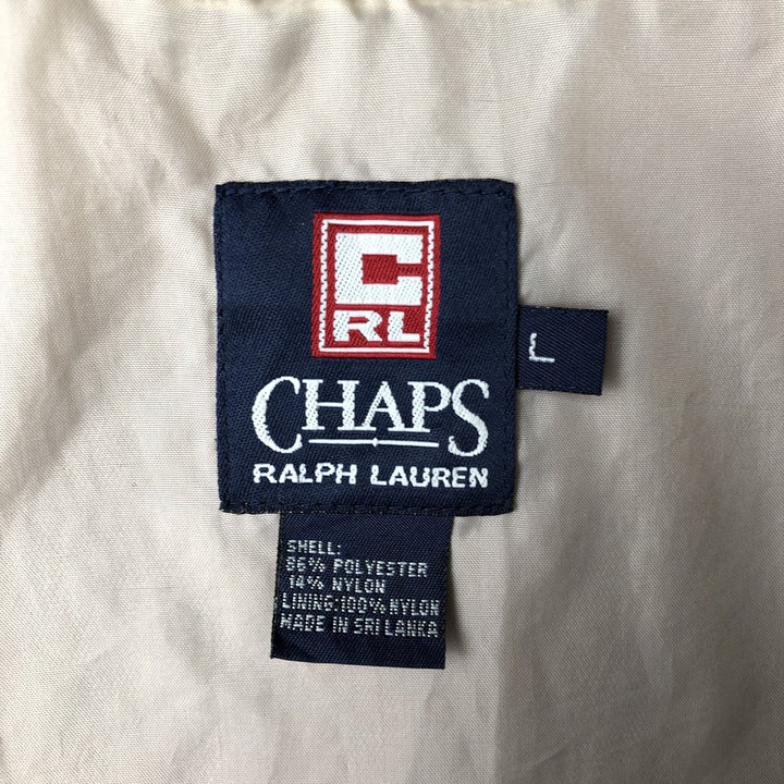 Ralph Lauren CHAPS Harrington Jacket Swing Top (Men's Size L) polyester Beige type Vintage Second Hand