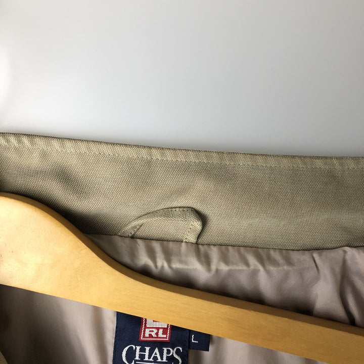 Ralph Lauren CHAPS Harrington Jacket Swing Top (Men's Size L) polyester Beige type Vintage Second Hand