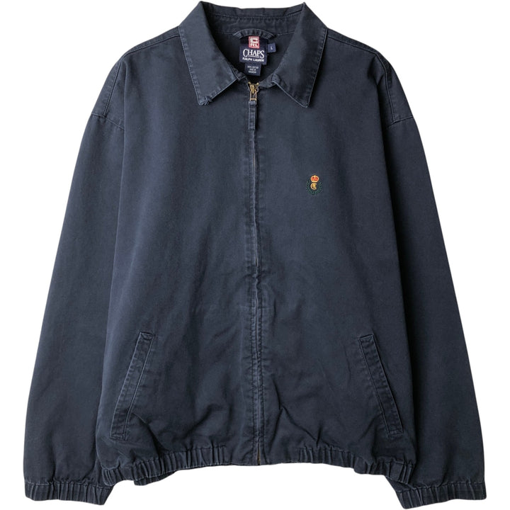 Ralph Lauren CHAPS swing top sports jacket, men's size L cotton navy blue type Vintage Second Hand