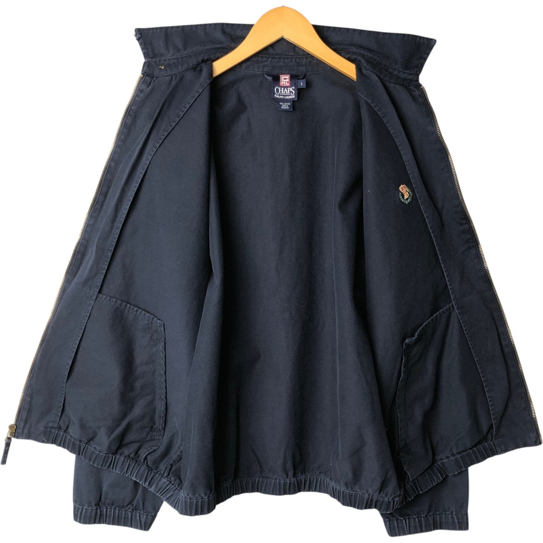 Ralph Lauren CHAPS swing top sports jacket, men's size L cotton navy blue type Vintage Second Hand