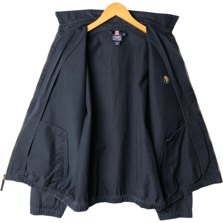 Ralph Lauren CHAPS swing top sports jacket, men's size L cotton navy blue type Vintage Second Hand