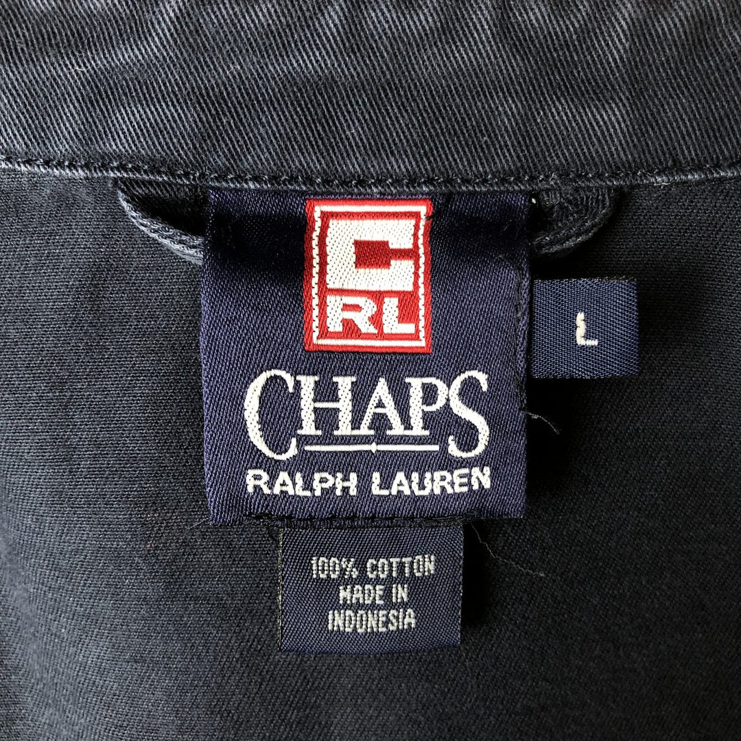 Ralph Lauren CHAPS swing top sports jacket, men's size L cotton navy blue type Vintage Second Hand