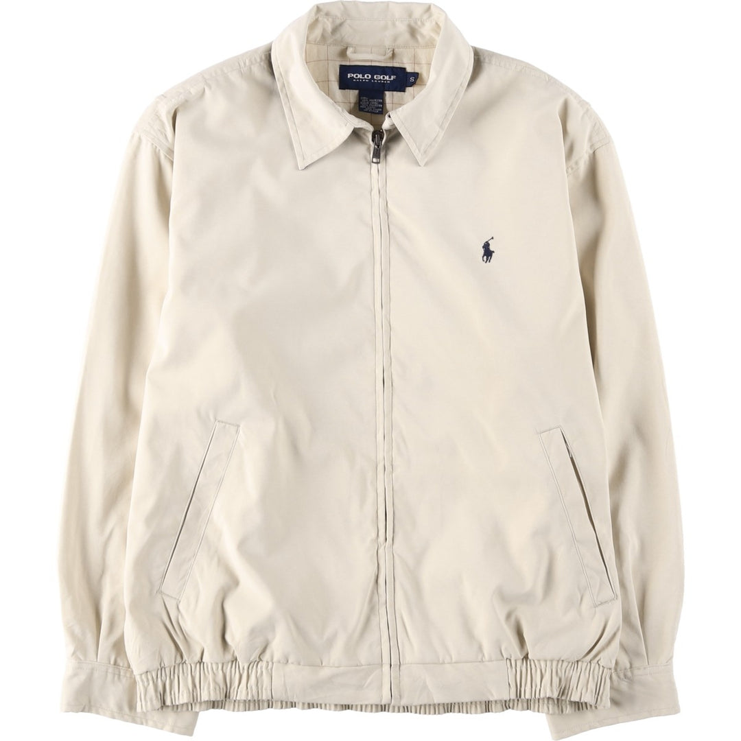 Ralph Lauren POLO GOLF Swing Top Sports Jacket, Men's Size S (approx.) polyester unbleached Vintage Second Hand