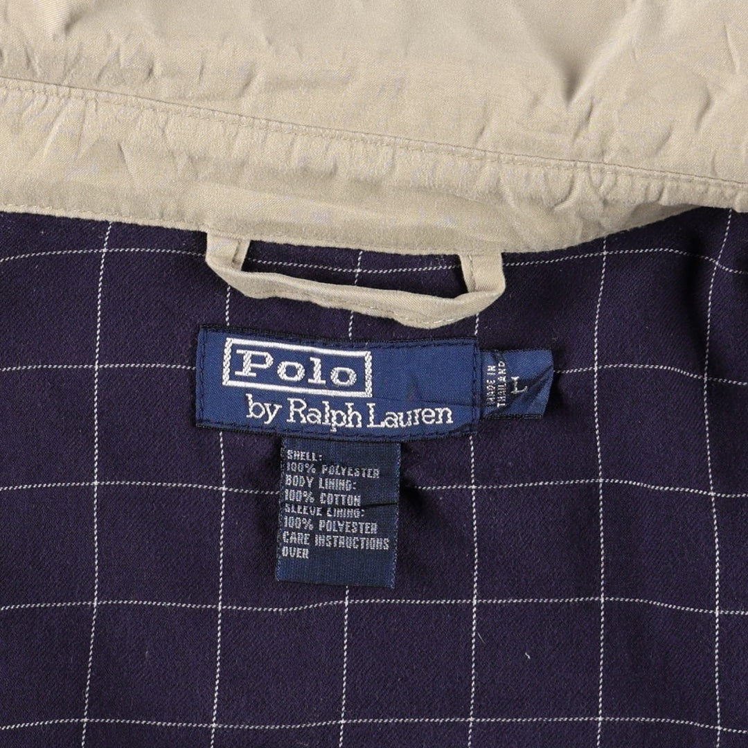 Ralph Lauren POLO by Ralph Lauren Swing Top Sports Jacket Men's L size polyester Beige type Vintage Second Hand