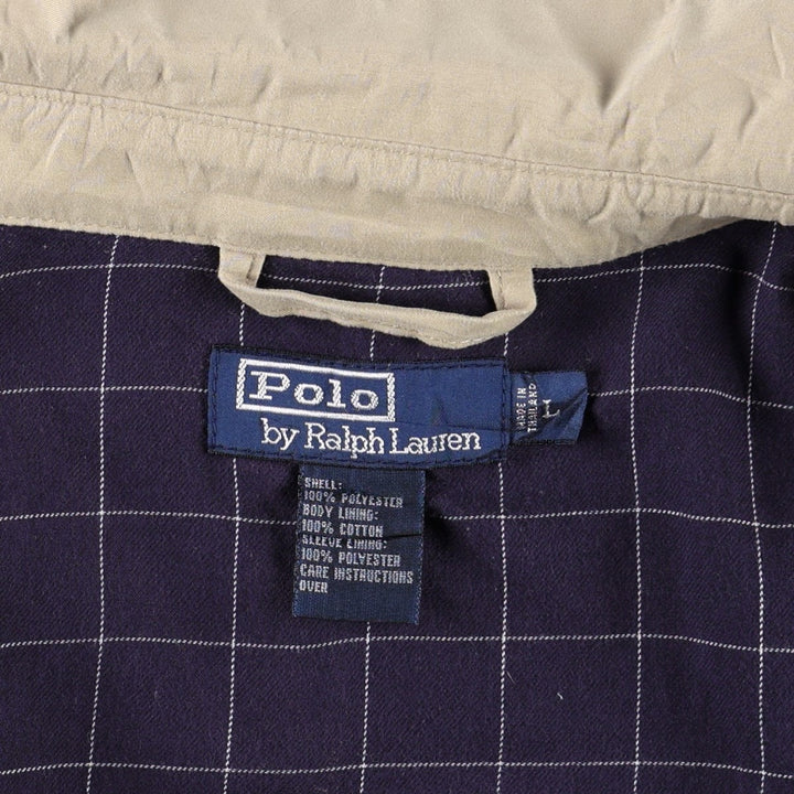 Ralph Lauren POLO by Ralph Lauren Swing Top Sports Jacket Men's L size polyester Beige type Vintage Second Hand