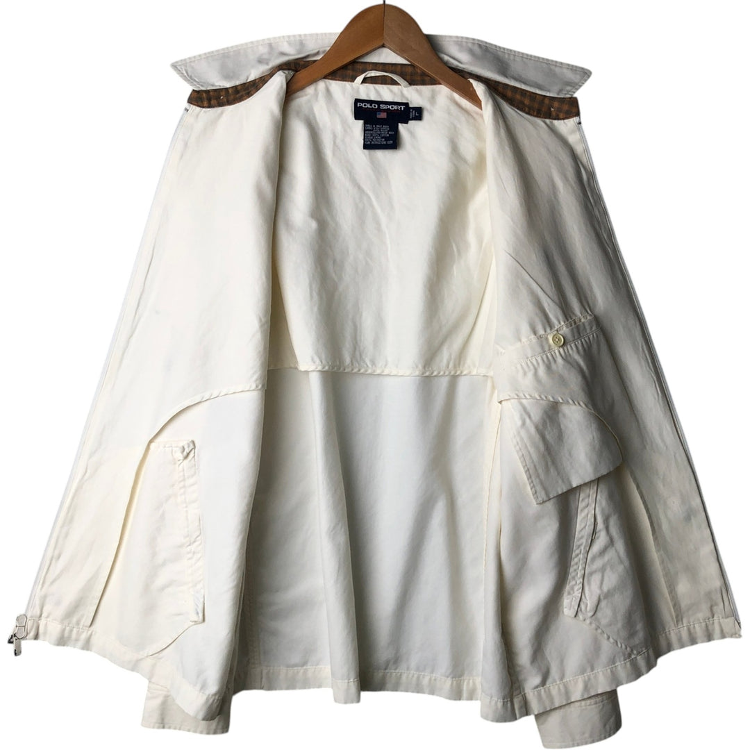 Ralph Lauren POLO SPORT Swing Top Sports Jacket, Men's Size L (approx.) cotton unbleached Vintage Second Hand