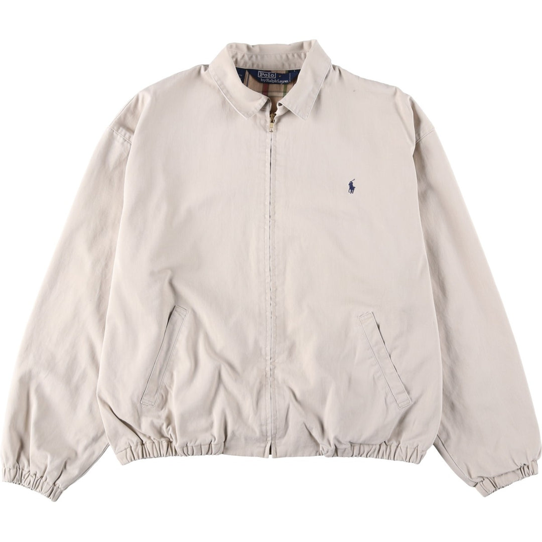 Ralph Lauren POLO by Ralph Lauren Swing Top Sports Jacket Men's L size cotton unbleached Vintage Second Hand