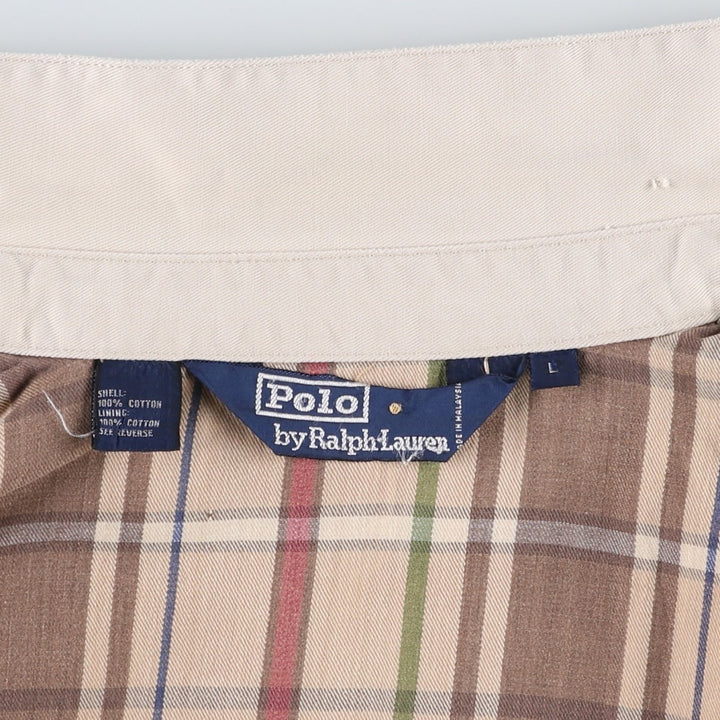 Ralph Lauren POLO by Ralph Lauren Swing Top Sports Jacket Men's L size cotton unbleached Vintage Second Hand