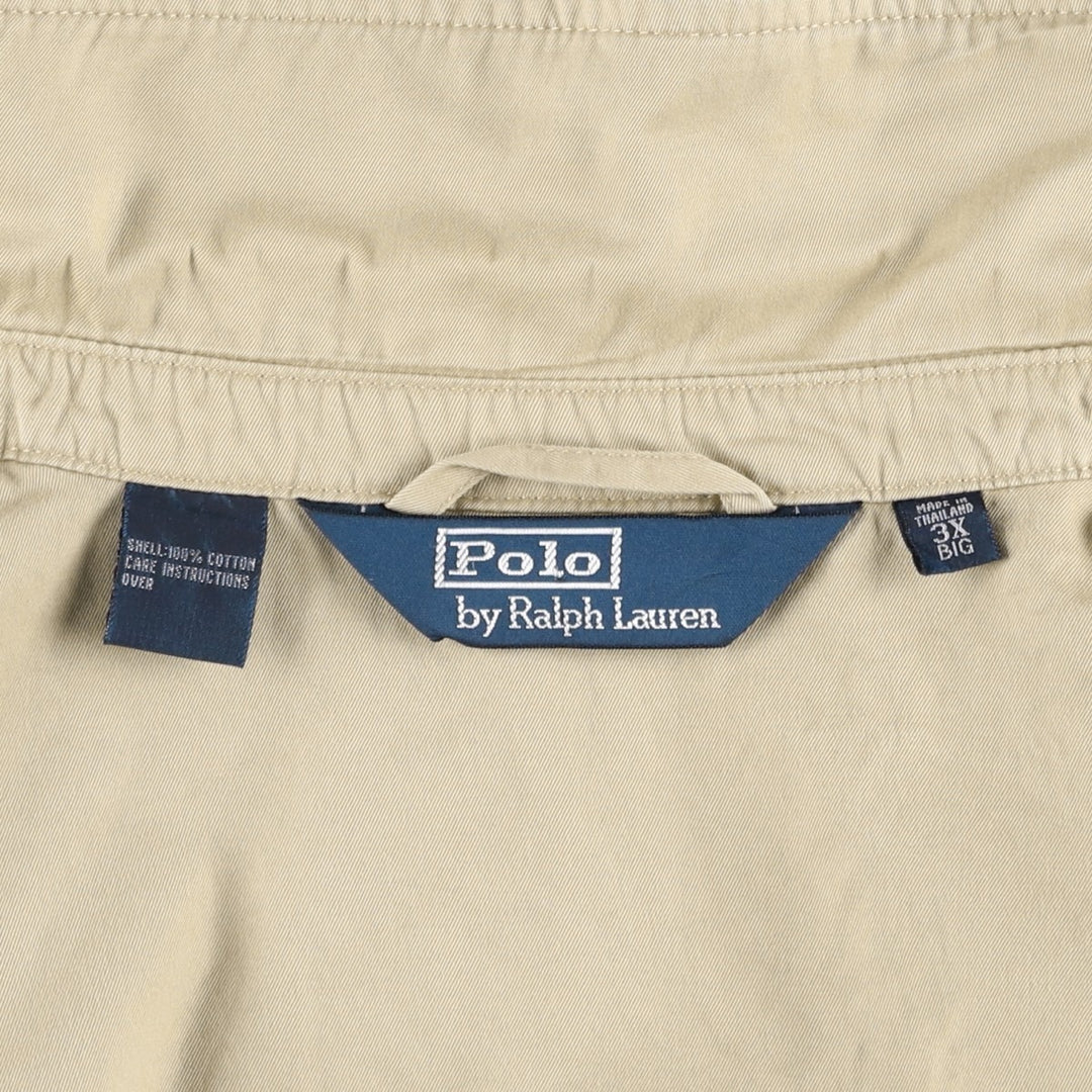 Oversized Ralph Lauren POLO by Ralph Lauren swing top sports jacket, men's size XXXL cotton Beige type Vintage Second Hand