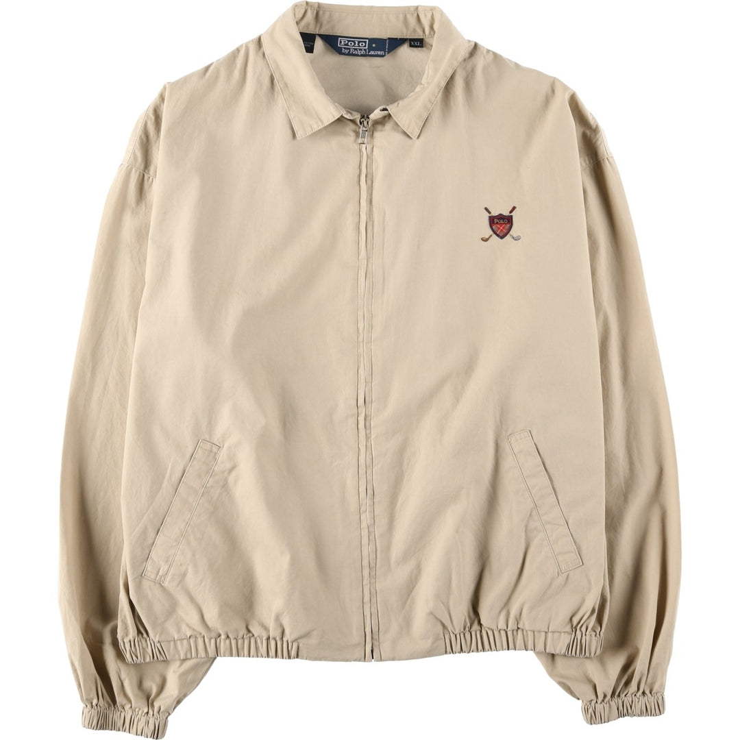 Ralph Lauren POLO by Ralph Lauren Swing Top Sports Jacket Men's XXL cotton Khaki type beige Vintage Second Hand